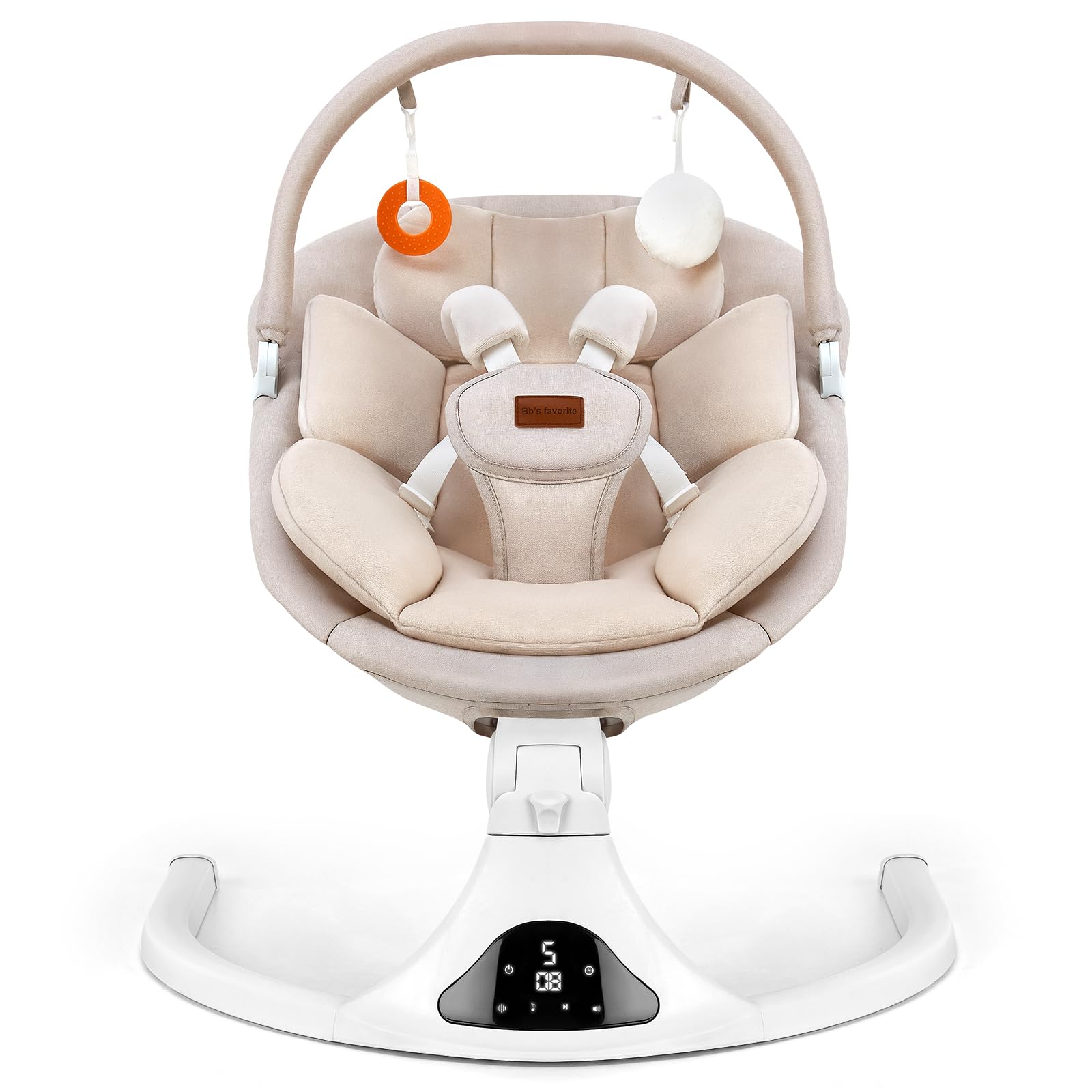 Viriwebaby baby swing remote-control for easy soothing.