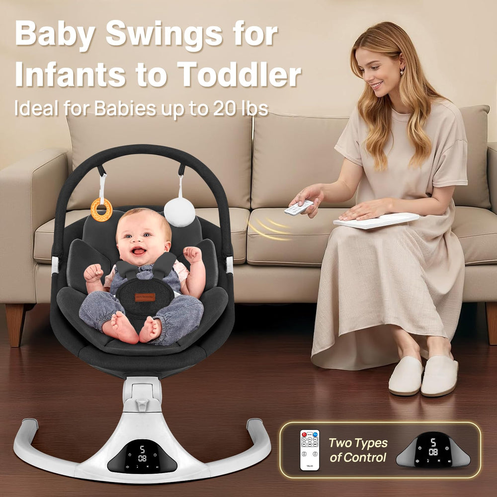 Viriwebaby baby swing toy-bar with hanging toys fosters early sensory engagement.