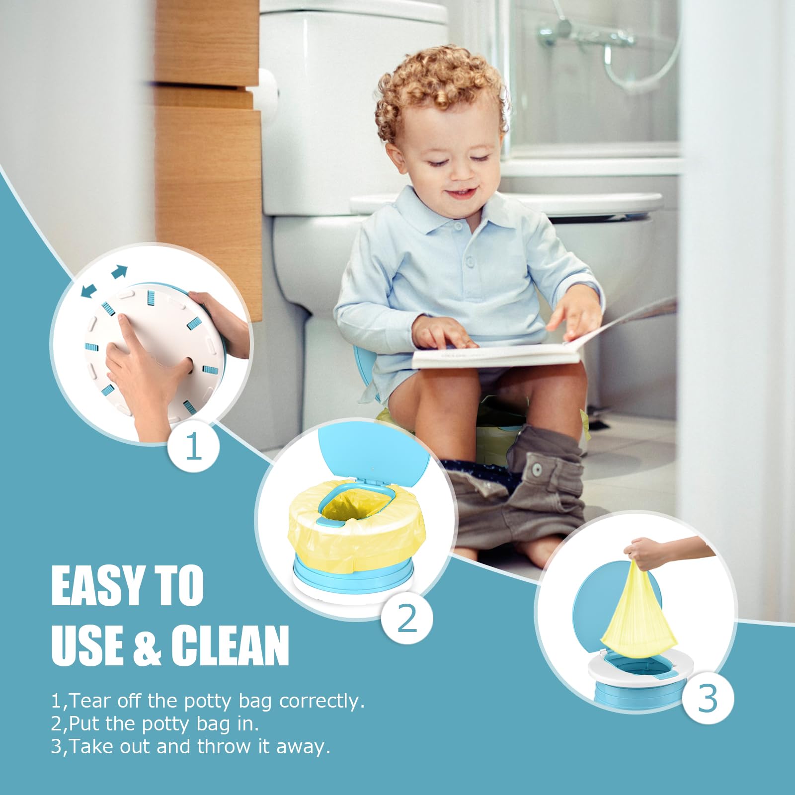 VISATOR portable potty abs safety highlights non toxic construction