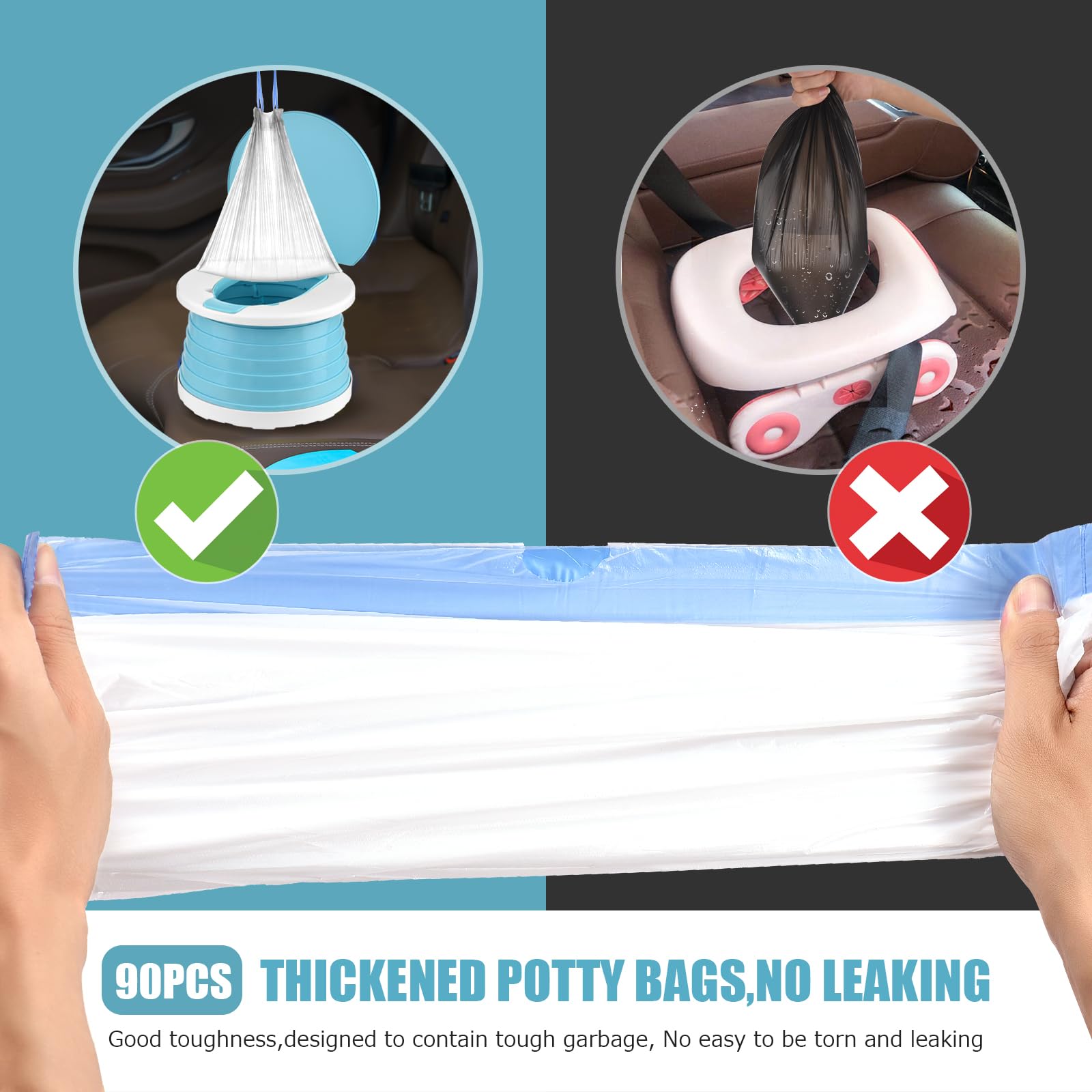 VISATOR thick non-toxic plastic contains waste effectively