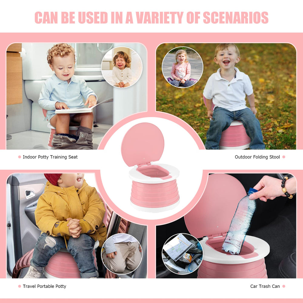 VISATOR foldable potty supports toddlers ages 1–3 up to 110 lb.