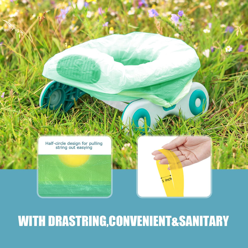 VISATOR travel-friendly liner in use on a portable potty chair