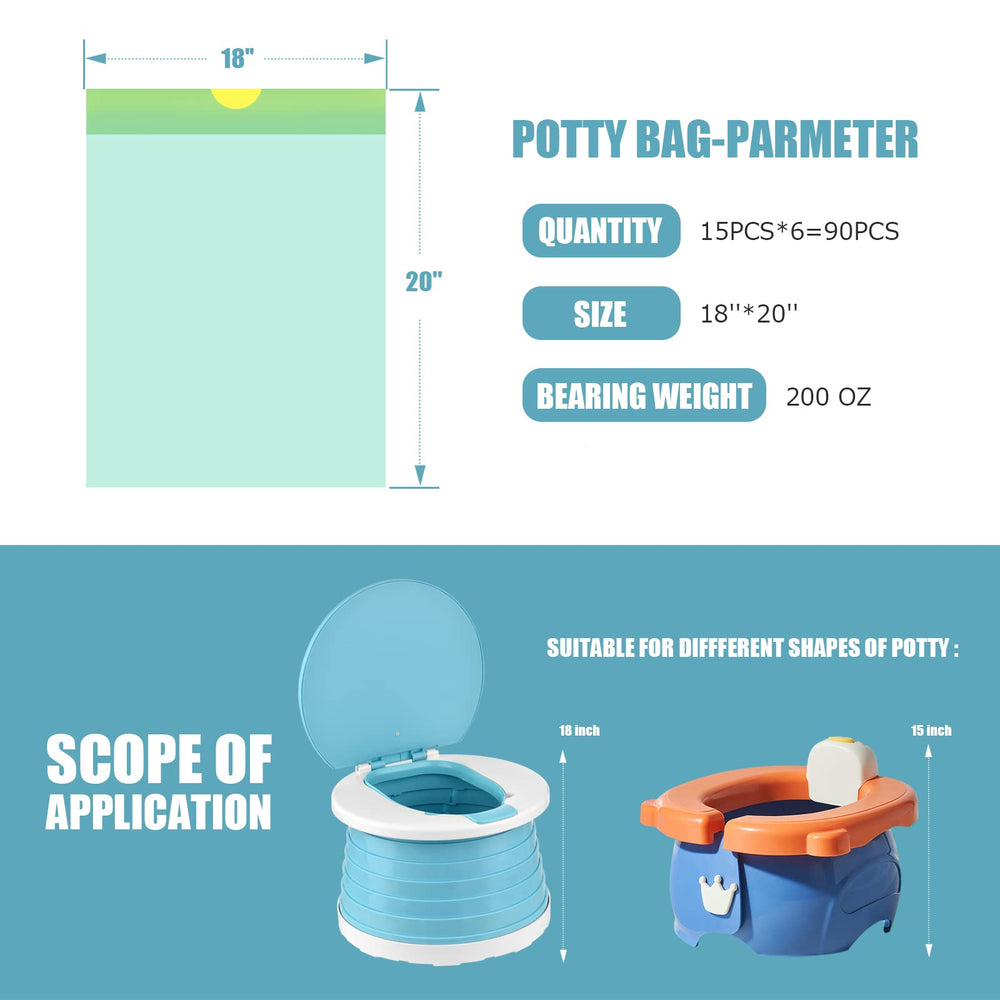 VISATOR universal-fit potty chair bags for family outings