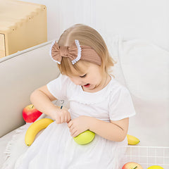 VISBL doughnut bows headband—modern colors for photo-ready outfits