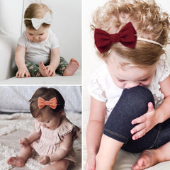 VISBL nylon-elastic headbands provide comfortable growth with growing baby.
