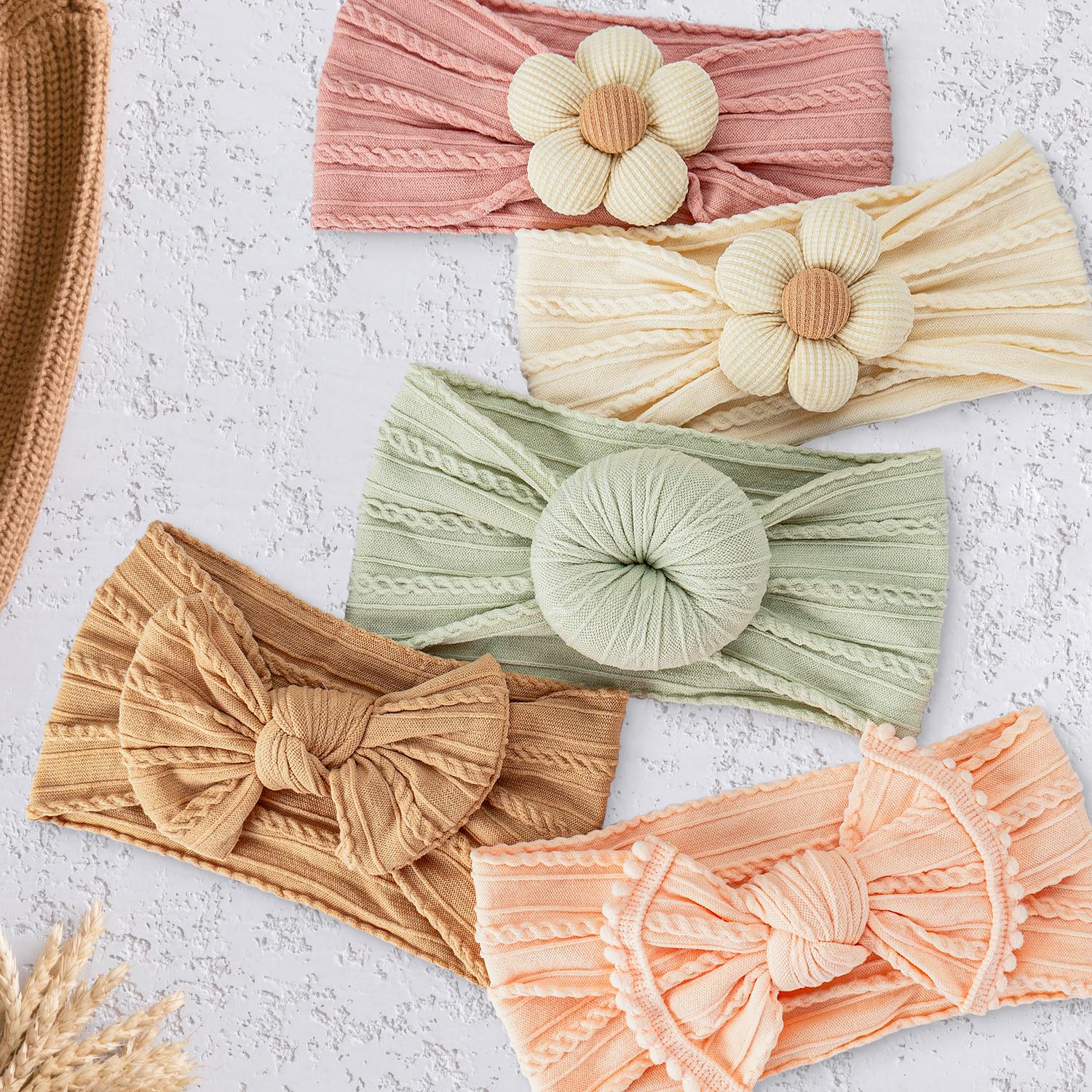 VISBL floral headbands close-up with gentle stretch and stylish accents