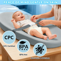 VISFAPAER pad foam interior provides firm, cushioned support during changes.