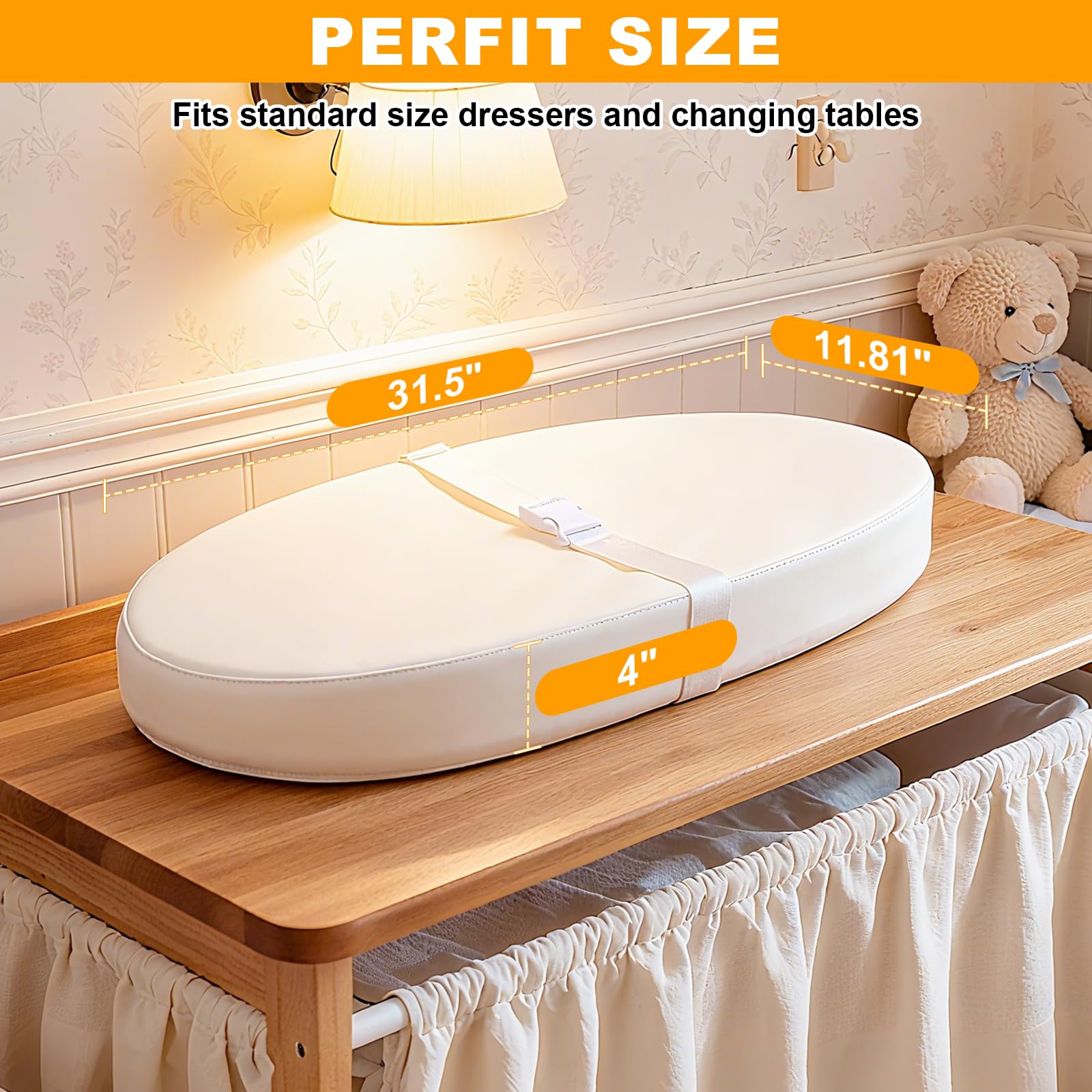 VISFAPAER non-slip bottom with adhesive strips keeps pad stable.