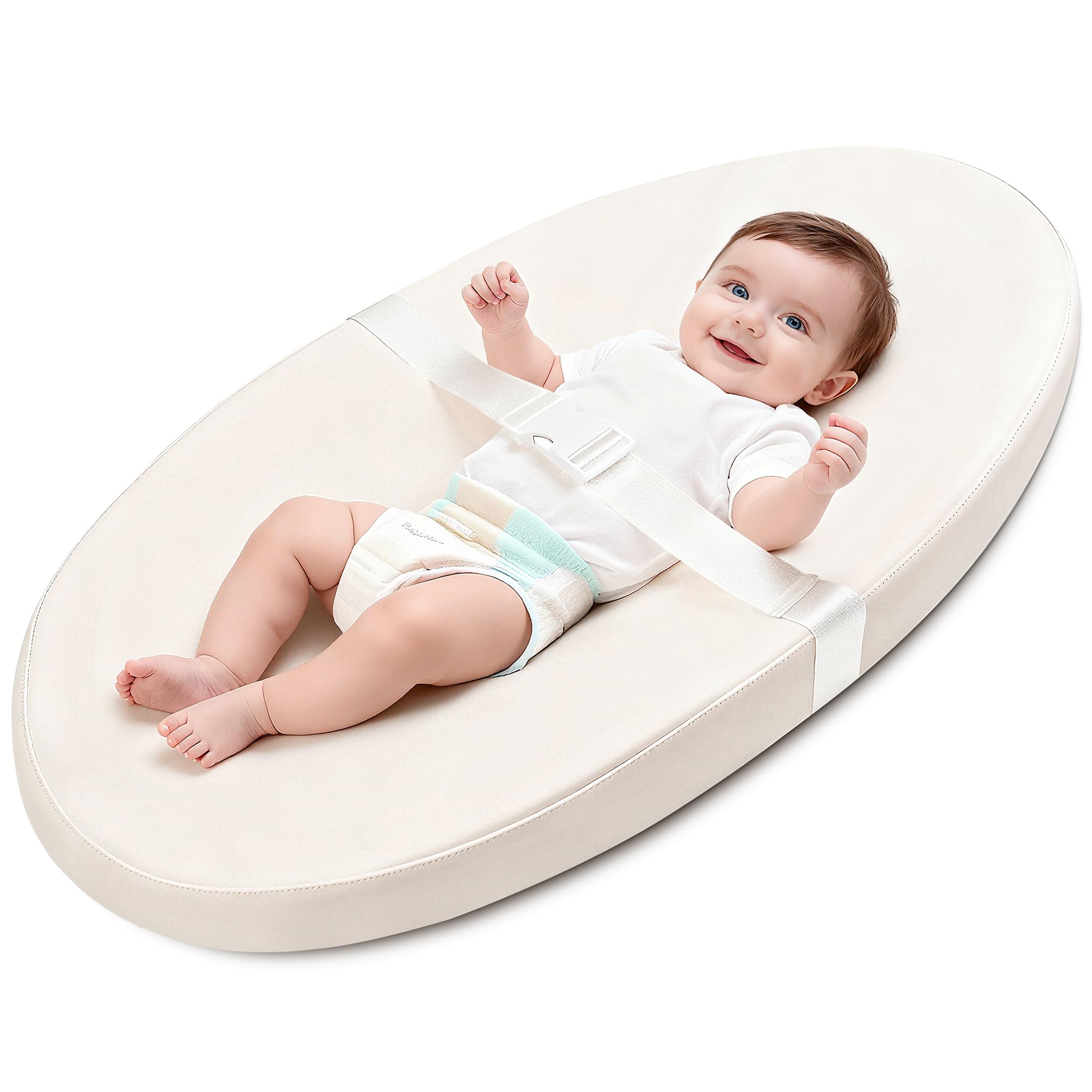 VISFAPAER baby changing pad wipeable cover for quick cleanup.