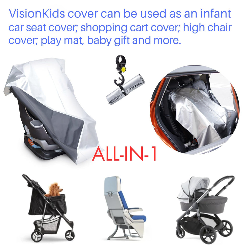 VisionKids travel-ready car seat accessory enhances comfort on family trips.
