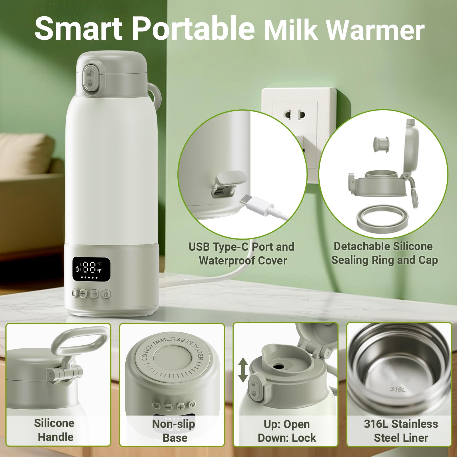 VISNOK travel-ready warmer ideal for on-the-go feeds with reliable heat