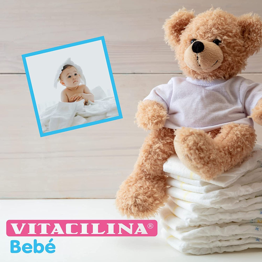 Vitacilina Bebe diaper rash care routine promotes a gentle caregiver experience.