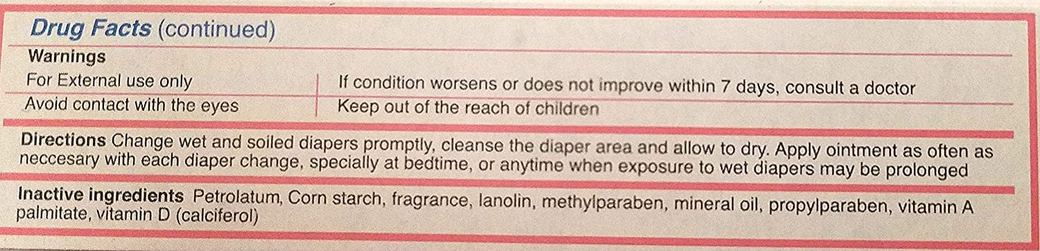 Vitacilina Bebe ointment label detail helps confirm usage and safety information.