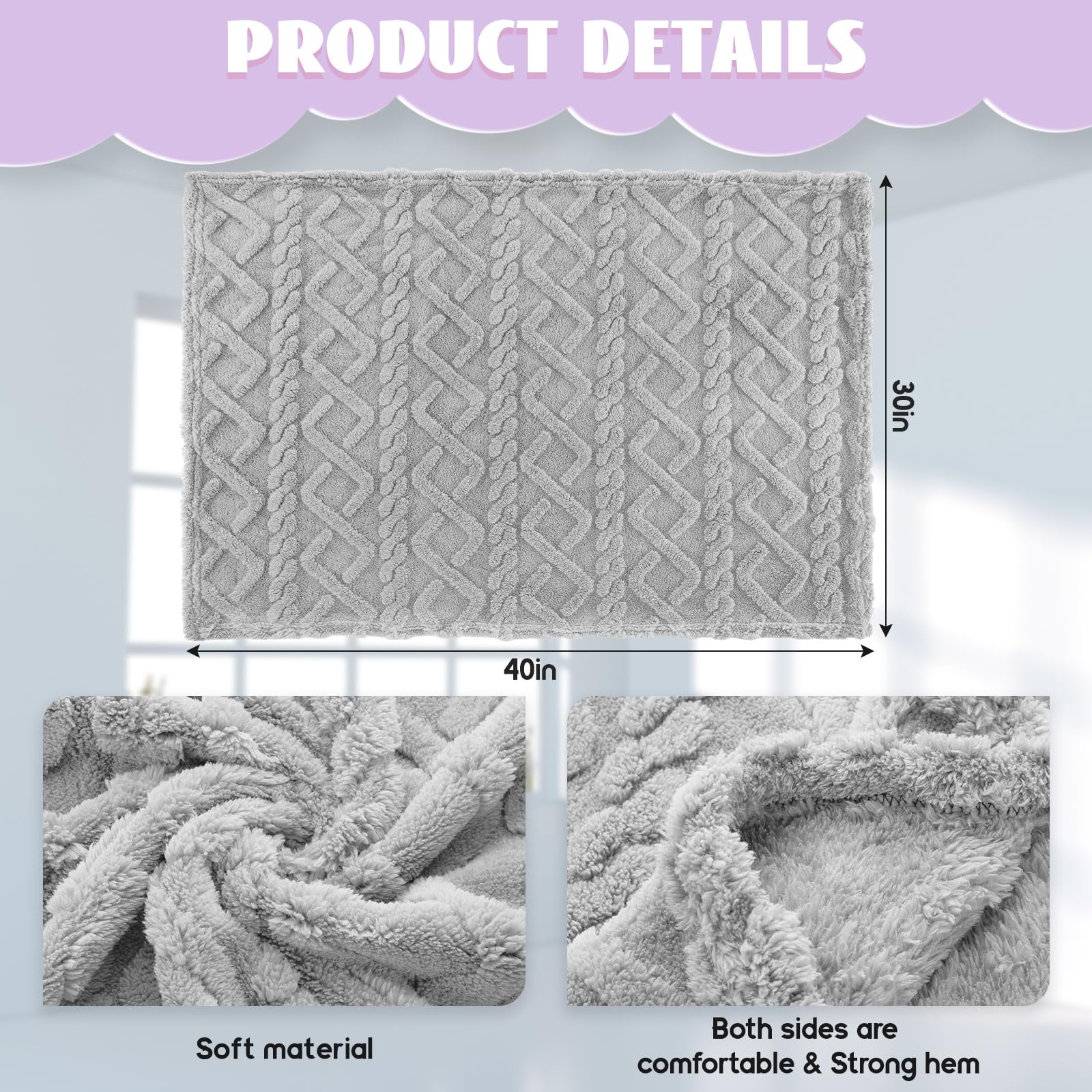 VitalCozy 4pc set offers snuggle-sized blankets for swaddling.