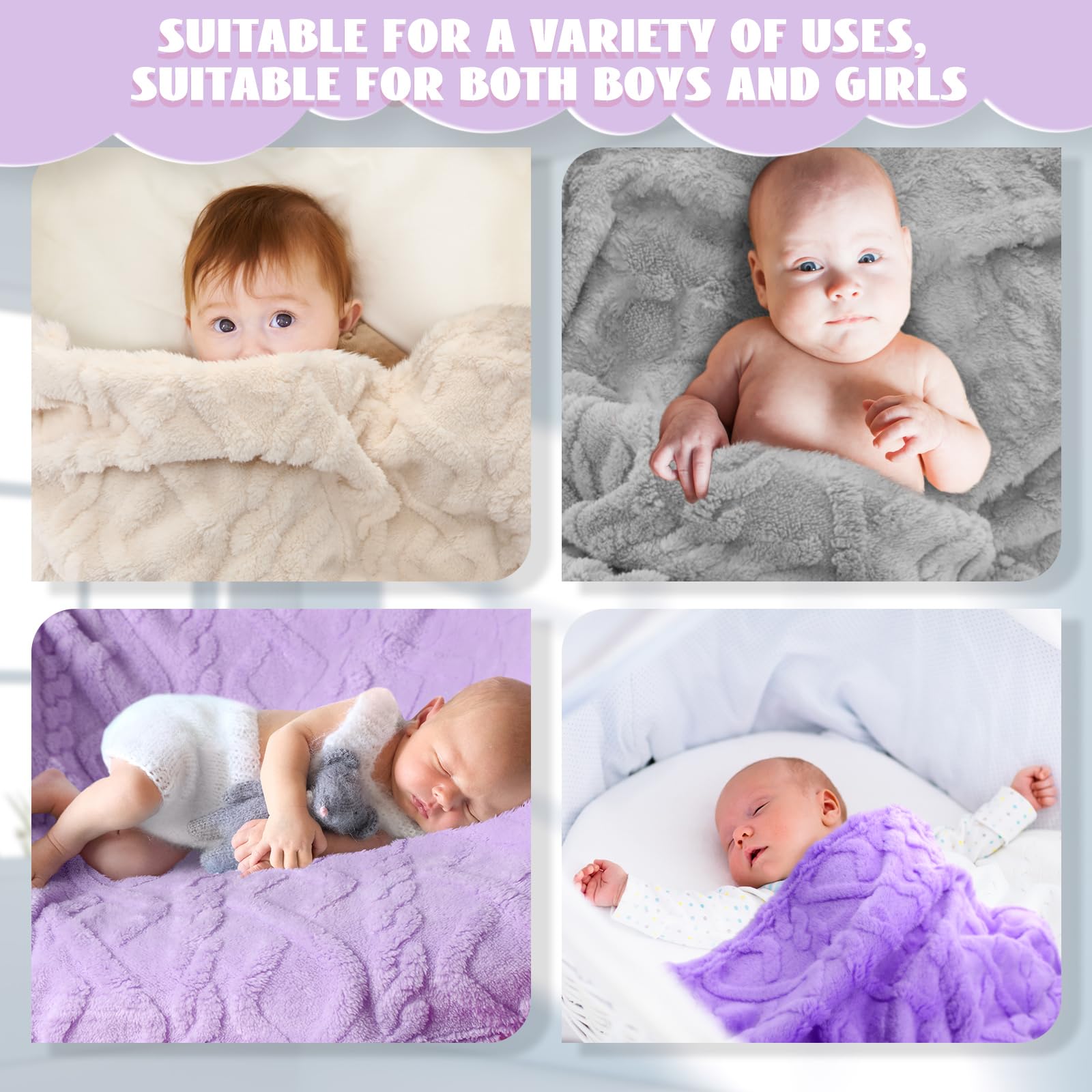 VitalCozy purple set offers four colors for nursery styling.