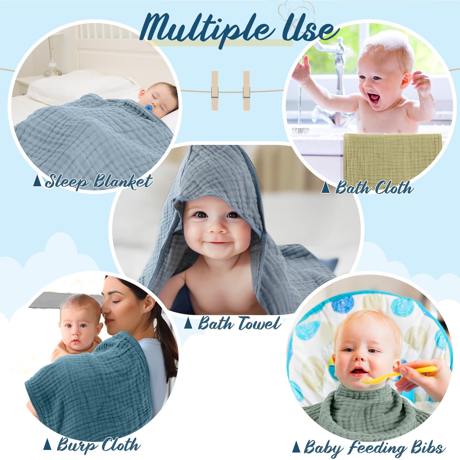 VitalCozy 32x32-inch towel laid flat, softness for gentle drying