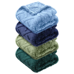 VitalCozy 4 Pcs Soft Fleece Baby Blankets Set close-up 3D texture for cozy warmth