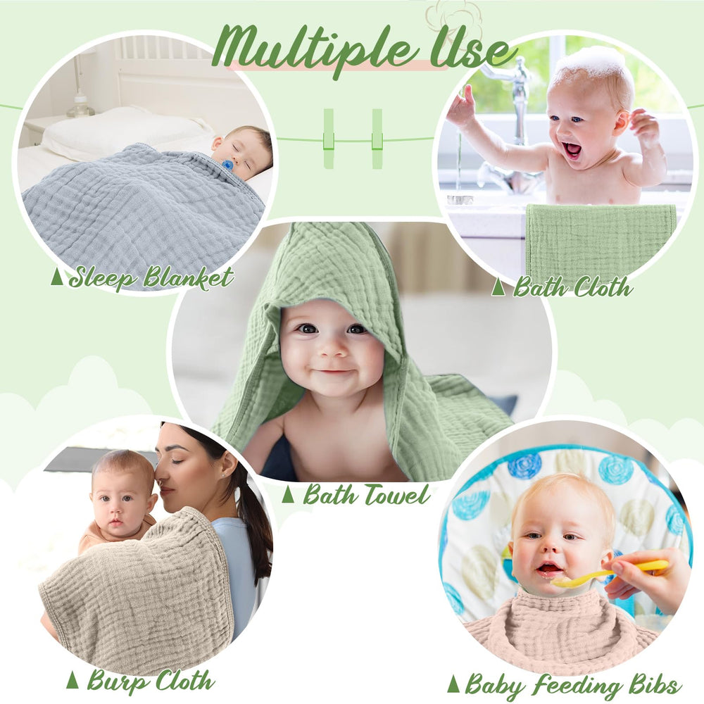 VitalCozy baby bath time scene demonstrates cozy hooded towels keeping little one warm.