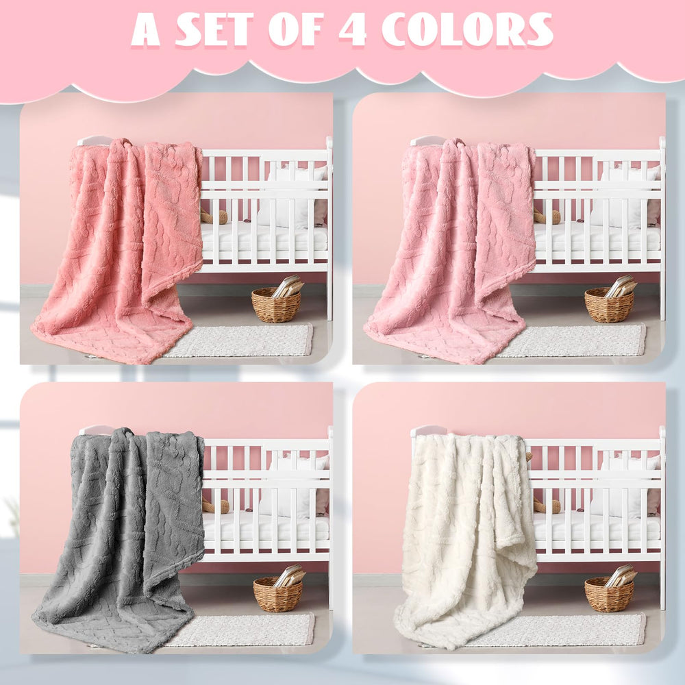 VitalCozy baby blanket color palette pink — versatile decor and warmth for crib or sofa.