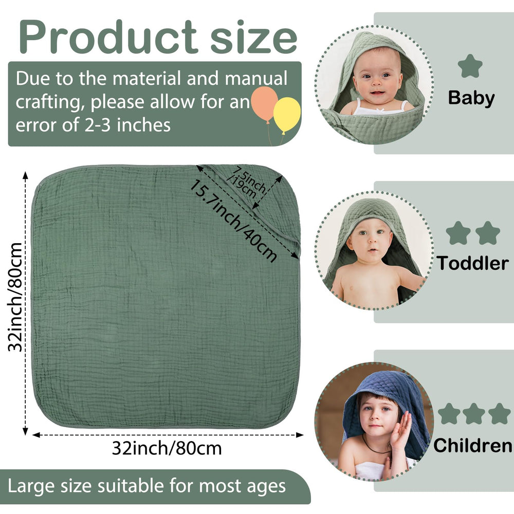 VitalCozy blue hooded towel for secure bath wrap