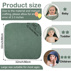 VitalCozy blue hooded towel for secure bath wrap
