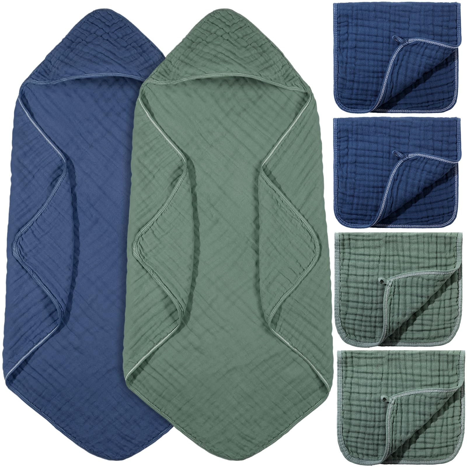 VitalCozy green hooded towel for cozy bath wrap
