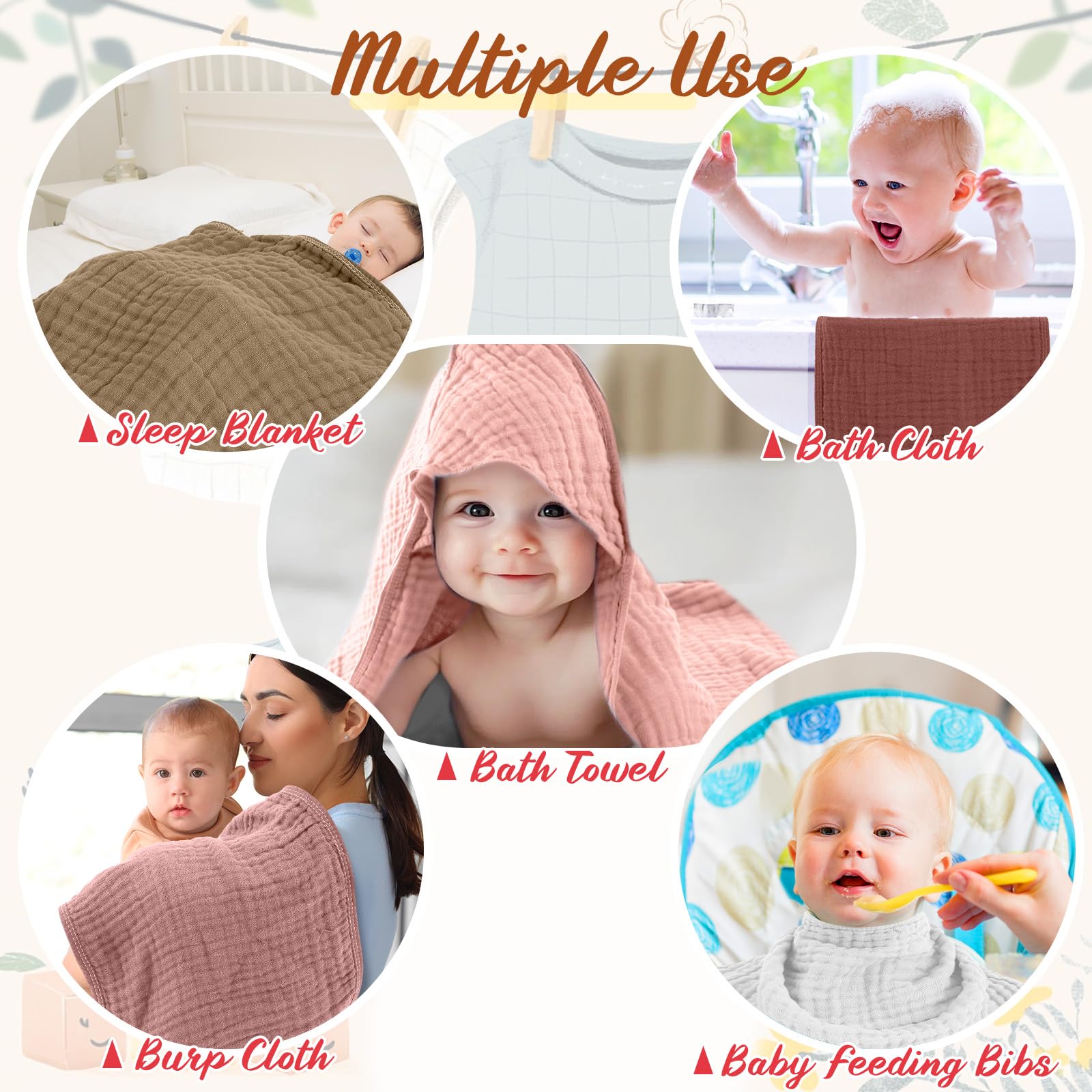VitalCozy washcloths paired with towels illustrate absorbency and everyday versatility.