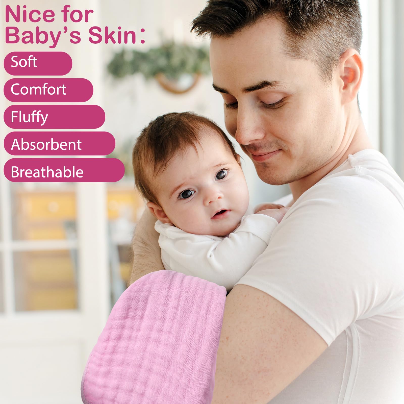 VitalCozy machine-washable baby towels stay soft after multiple washes