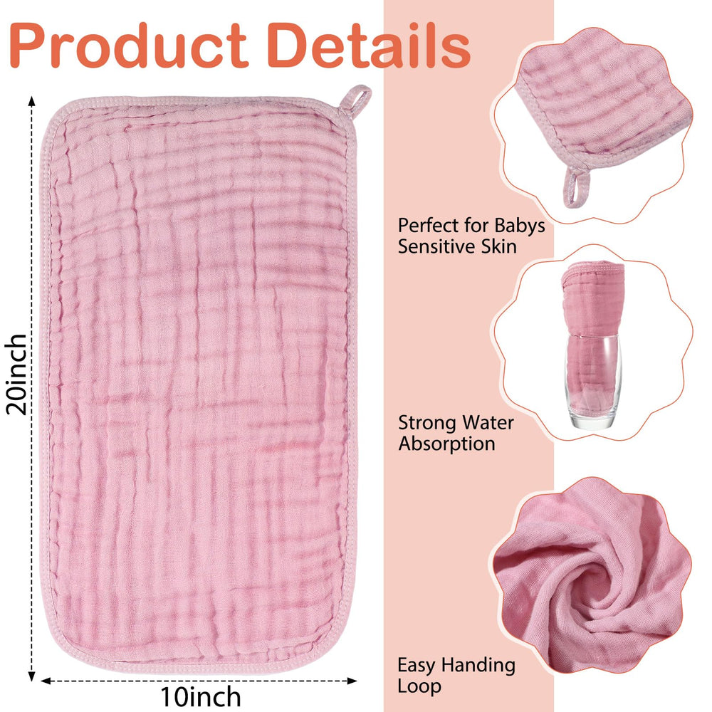 VitalCozy washcloth pink 8x20 for gentle cleansing