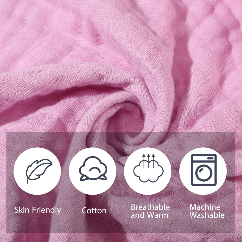 VitalCozy baby washcloths pink close-up with gentle cleansing texture