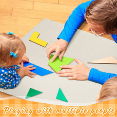 VitalCozy classroom Montessori mats arranged for group activities and stories.