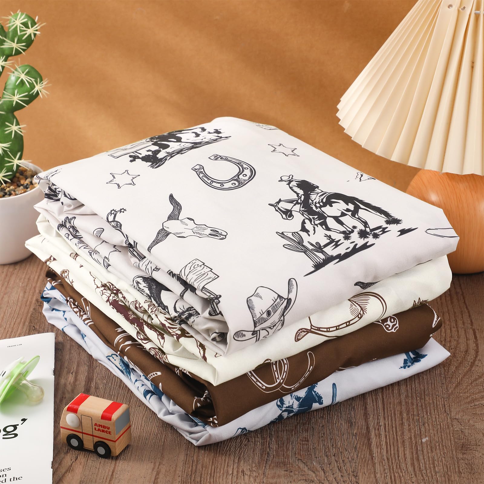 VitalCozy crib bedding packaging view indicates gift-ready presentation.
