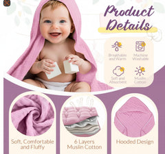 VitalCozy gift-ready pastel towel set enhances baby shower gifting