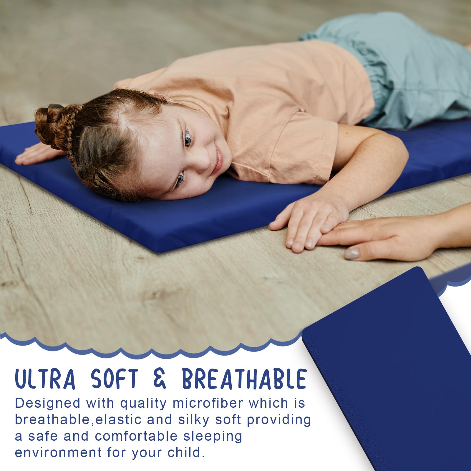 VitalCozy machine-washable sheet on a clean cot showing easy care