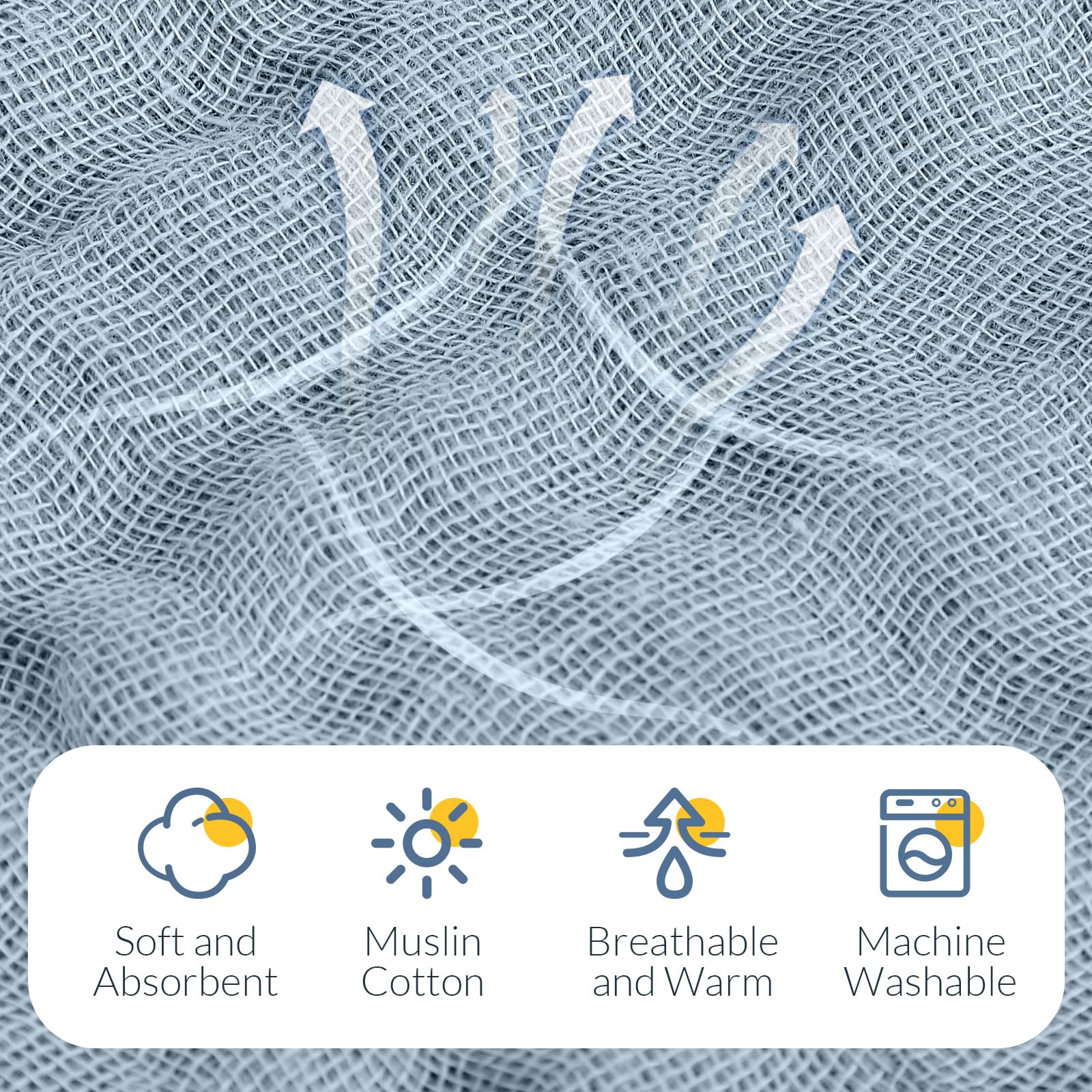 VitalCozy multipurpose baby towel used as wrap or bib during mealtime