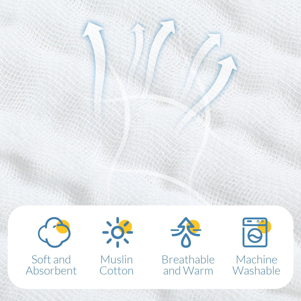 VitalCozy multipurpose baby towels used as wipes or bibs.