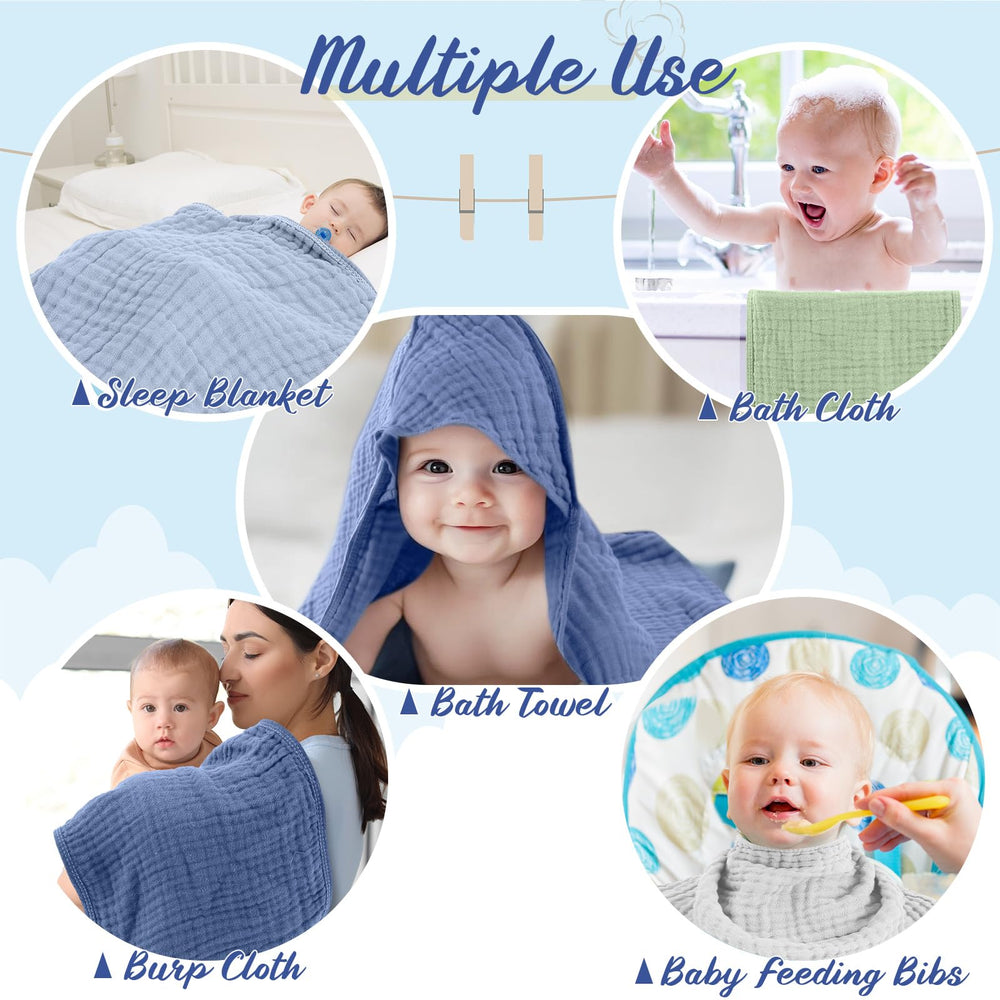 VitalCozy multipurpose baby towels can double as wipes or burp cloths