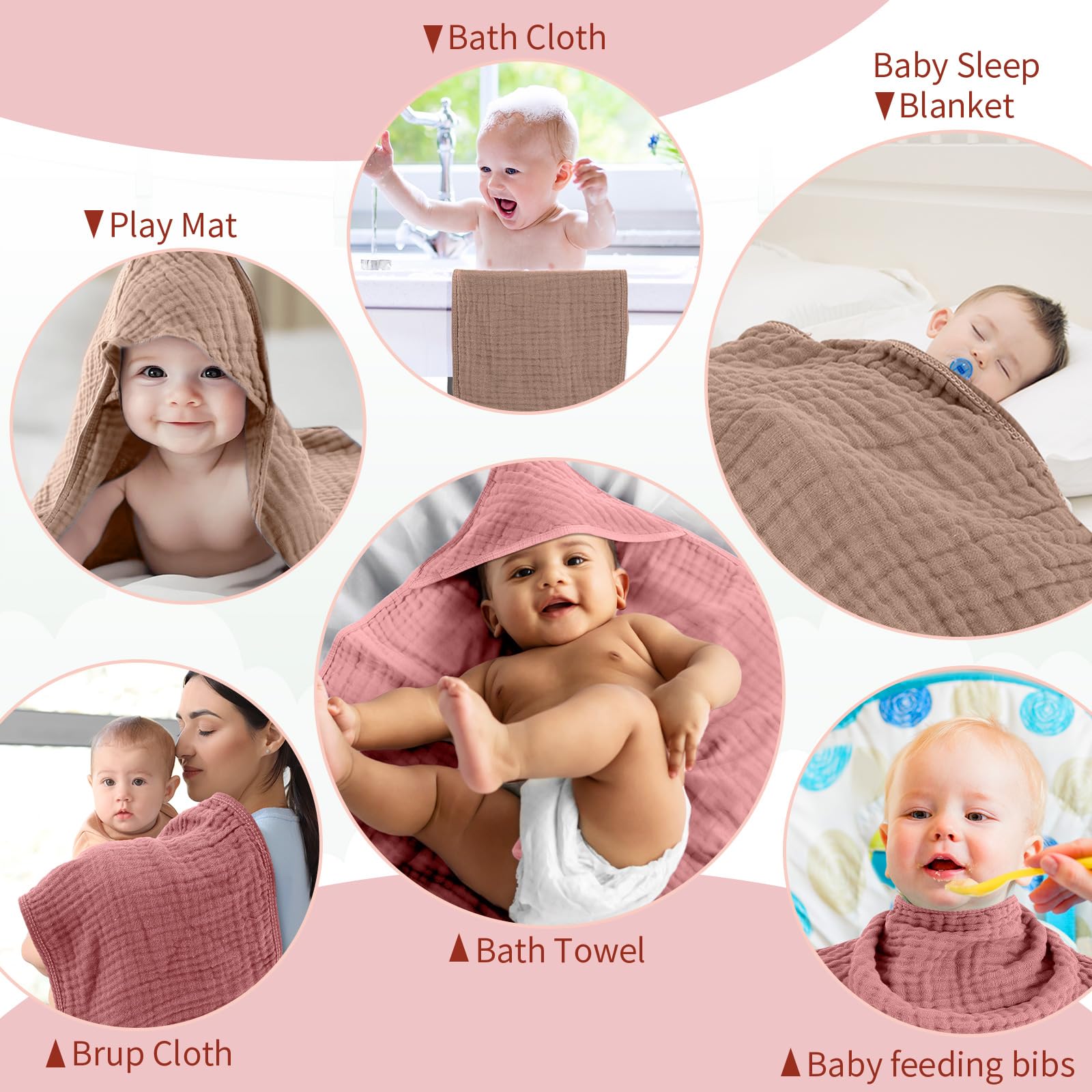 VitalCozy washable baby wipes/cloths in set, easy care and quick dry.