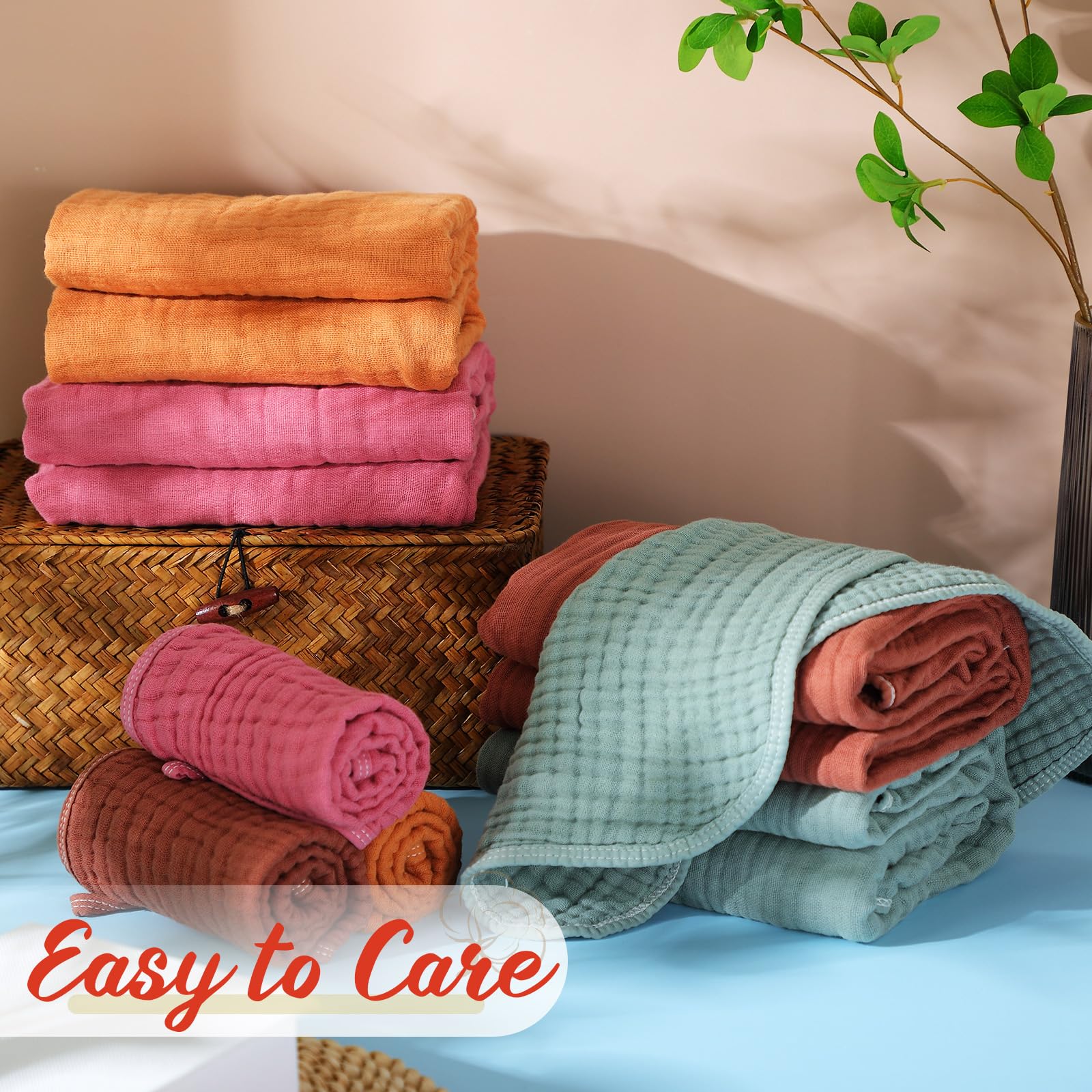 VitalCozy muslin towels quick-dry feature for busy mornings.