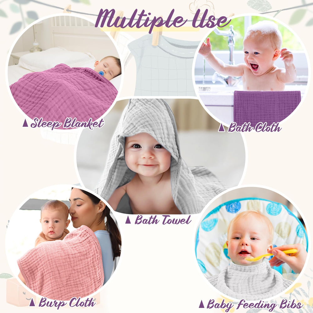 VitalCozy muslin washcloth 8x20 pink provides gentle cleansing and convenient daily wipe-downs.