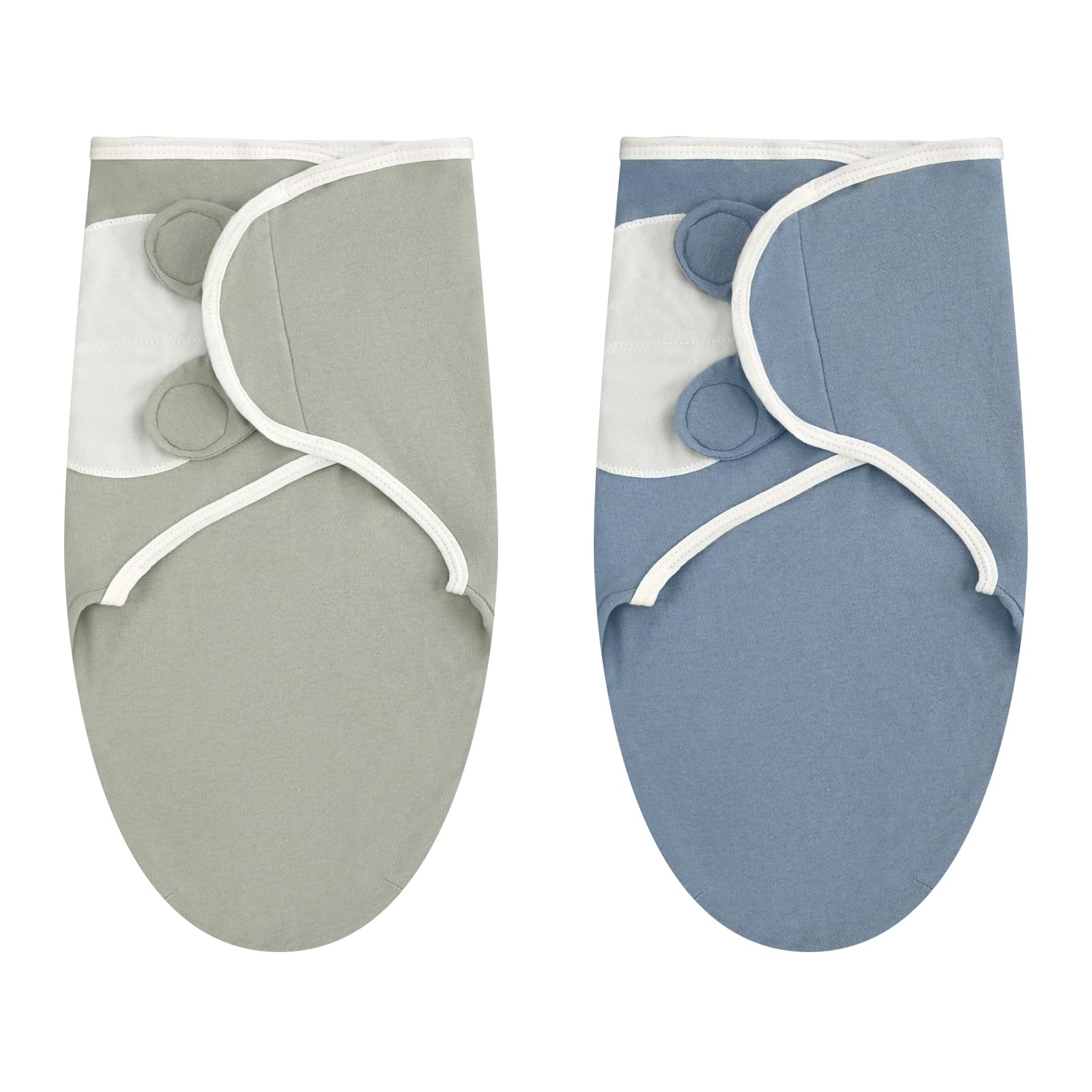 VitalCozy preemie swaddle blue pack - soft cotton for gentle warmth
