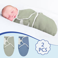 VitalCozy preemie swaddle blue wrapped - secure wrap supports calm sleep