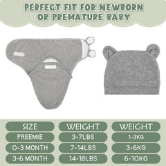 VitalCozy preemie swaddle gray pattern fabric detail for versatile design