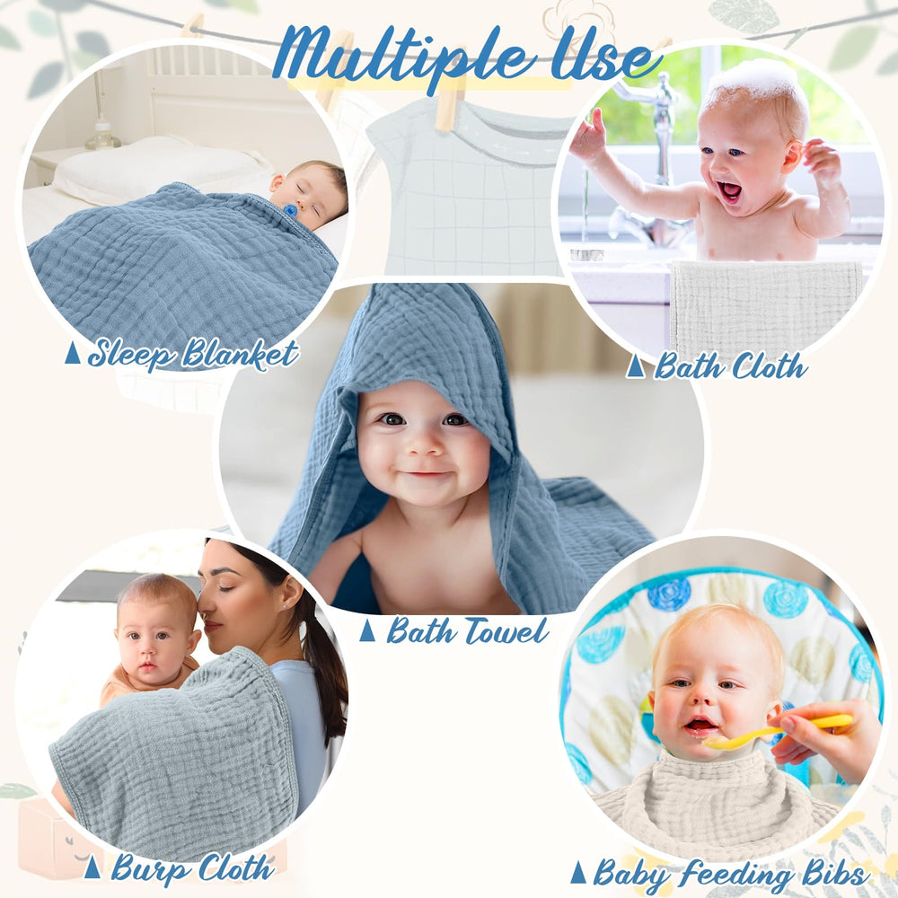 VitalCozy quick-dry muslin bath towels shown for everyday use.