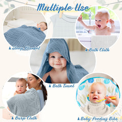 VitalCozy quick-dry muslin bath towels shown for everyday use.