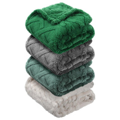 VitalCozy soft fleece baby blanket green set with plush texture for cozy snuggles.