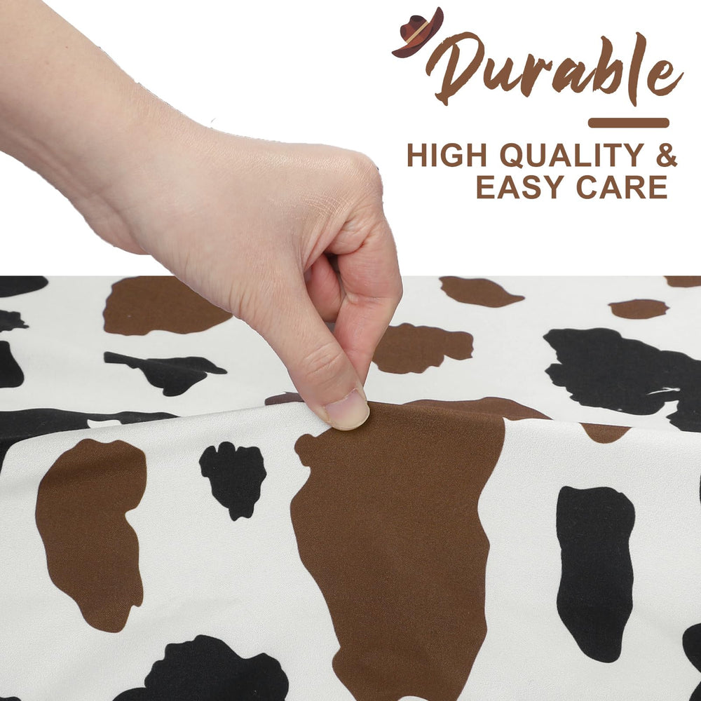 VitalCozy western cowboy crib sheet set samples next to washing essentials, emphasizing machine washable convenience