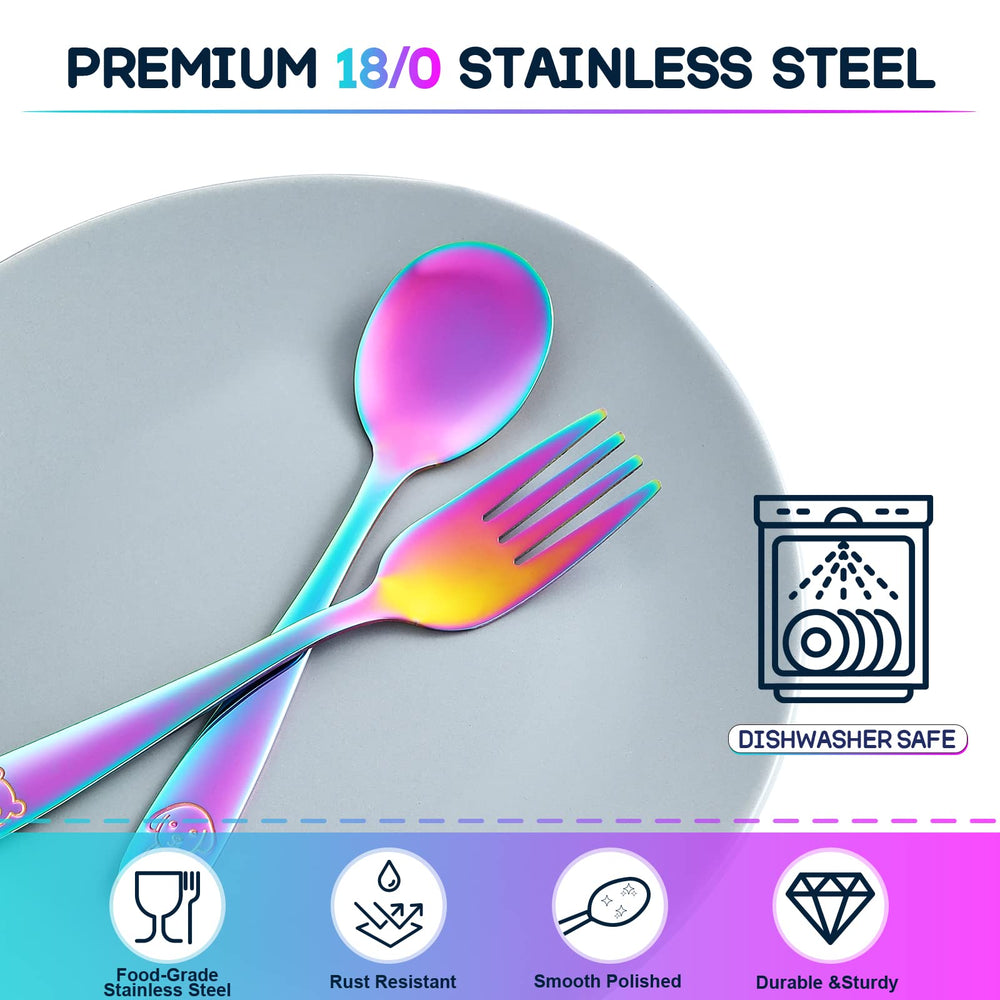 VITEVER 18/0 stainless steel cutlery set is durable and dishwasher safe for busy homes.
