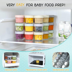VITEVER dishwasher-safe glass jars—easy cleanup after baby meals.