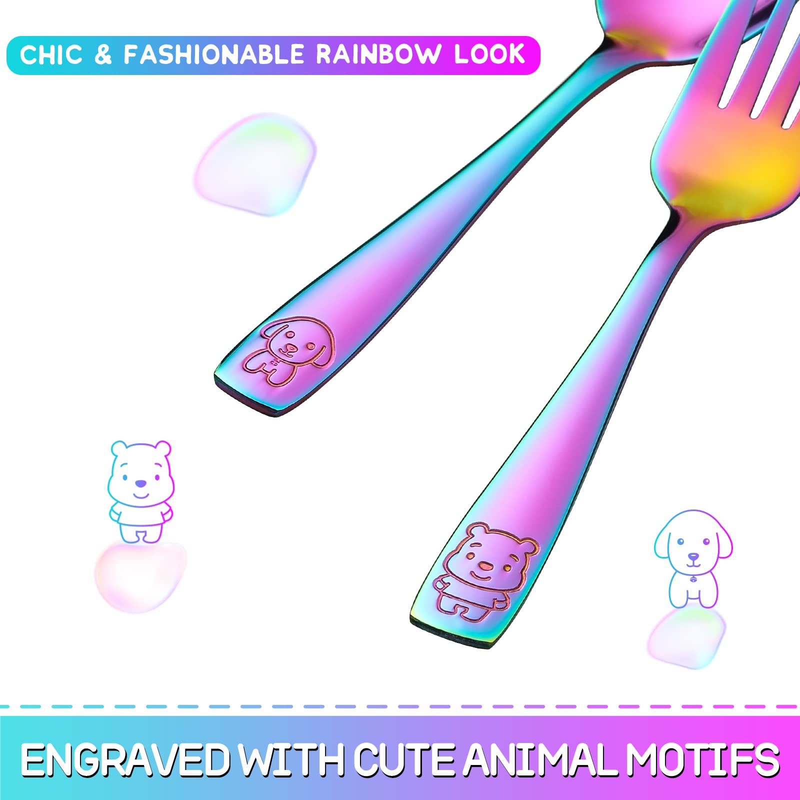 VITEVER ergonomic handles make it easy for small hands to grip during meals.